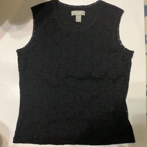 Ladies Black Lace Sleeveless Top